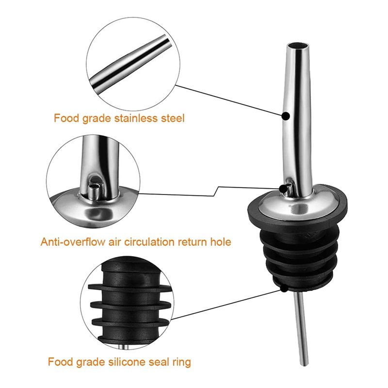 A25F-18Pc Stainless Steel Pour - Speed Pourer Cap recension och pris
