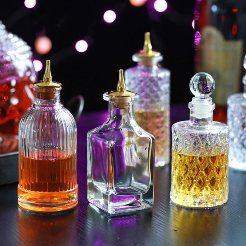 Vintage Glass Bitters Bottle W - Bitters Bottle Set recension och pris