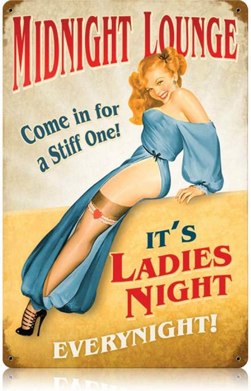 Y1,Vintage Metal Tin Sign Midn - Home Bar Lounge recension och pris
