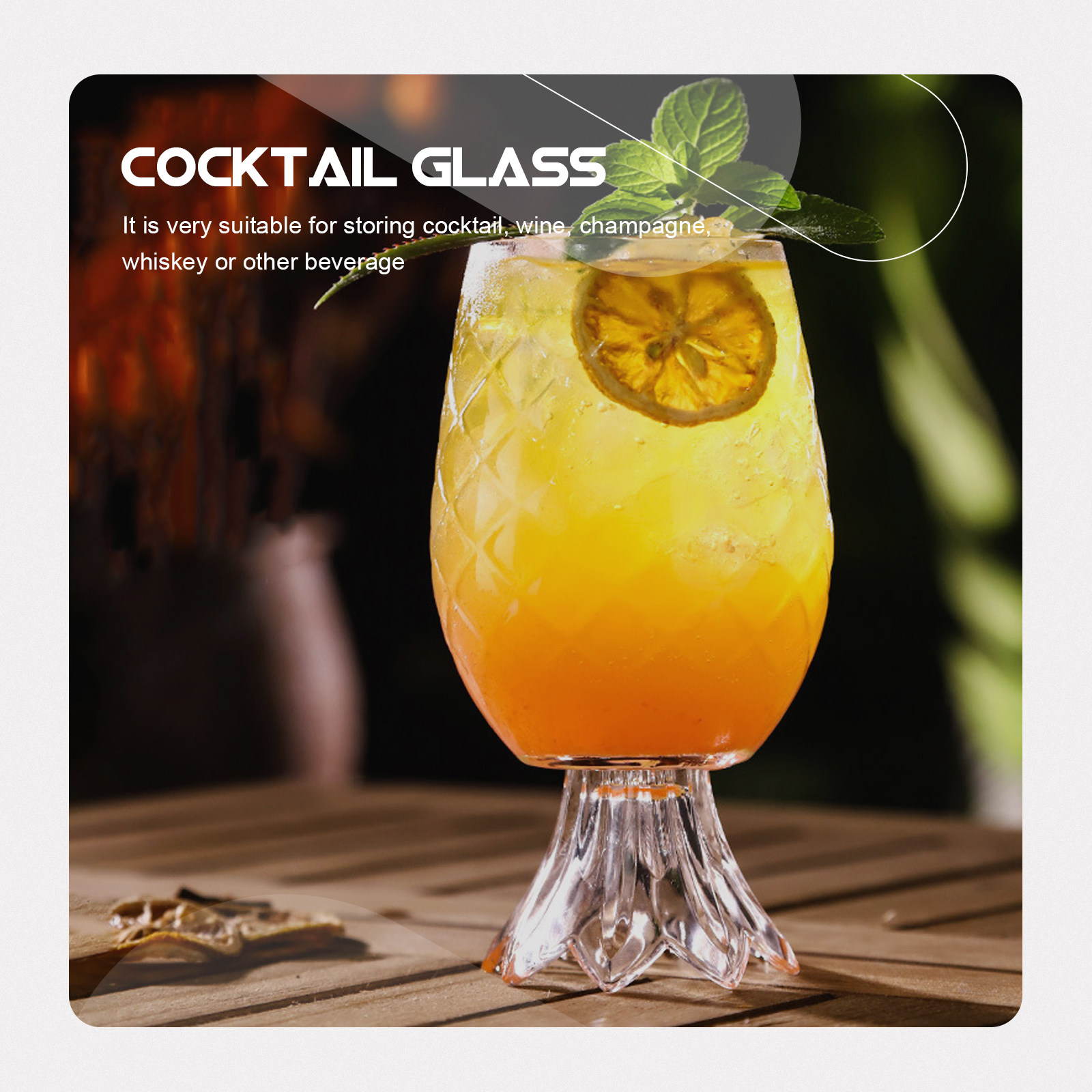 Pineapple Shaped Cocktail Glas - Home Bar Set recension och pris