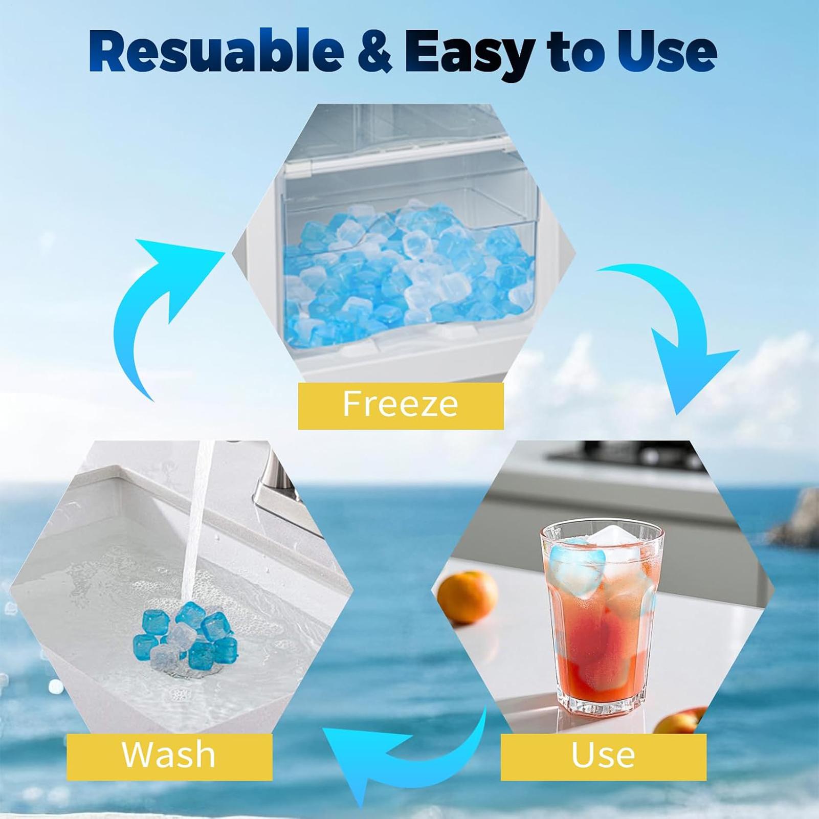 80PCS Reusable Icecubes Non-Me - Home Bar Set recension och pris