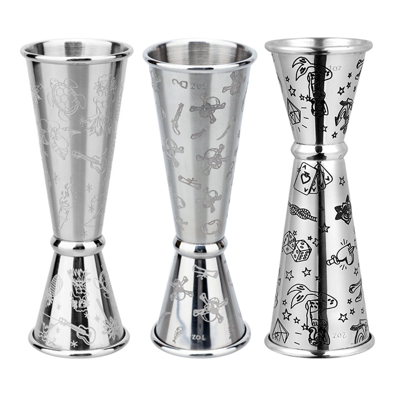 Stainless Steel Double Jigger  - Bitters Bottle Set recension och pris