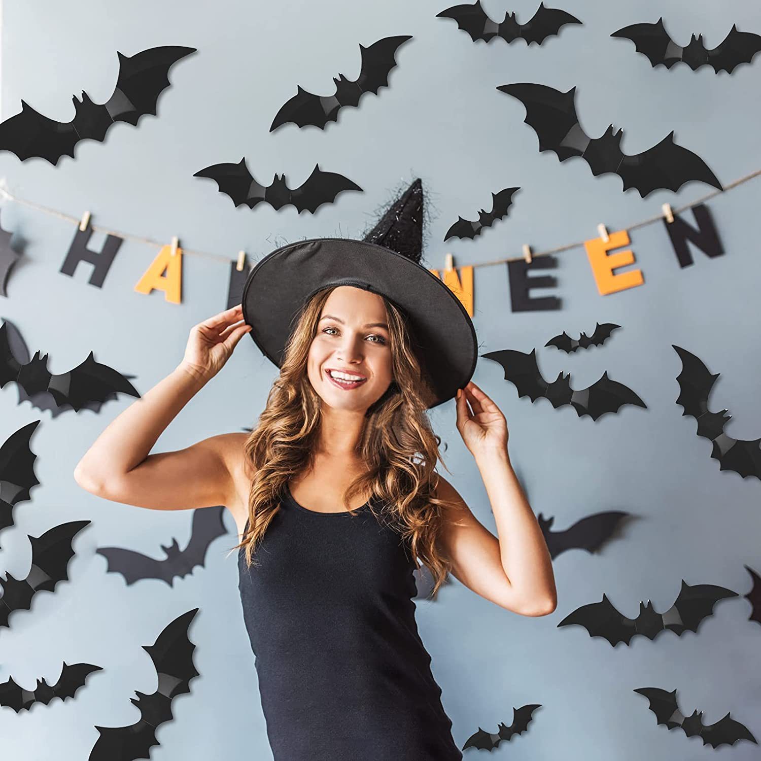 3D Black PVC Bat Halloween Wal - Home Bar Set recension och pris