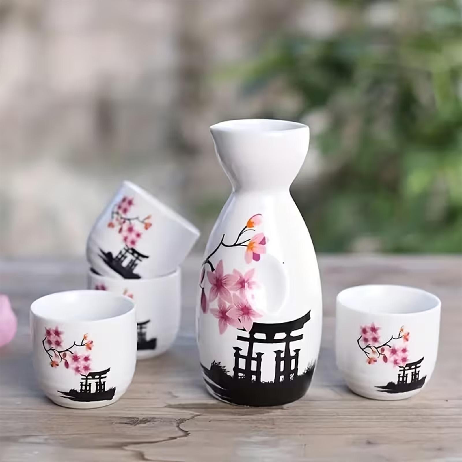 Japanese Sake Set Flower Patte - Home Bar Set recension och pris